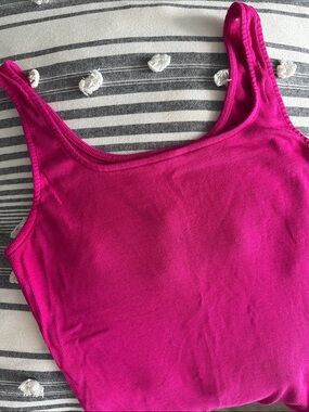 a new day Fuchsia Ribbed Tank Top